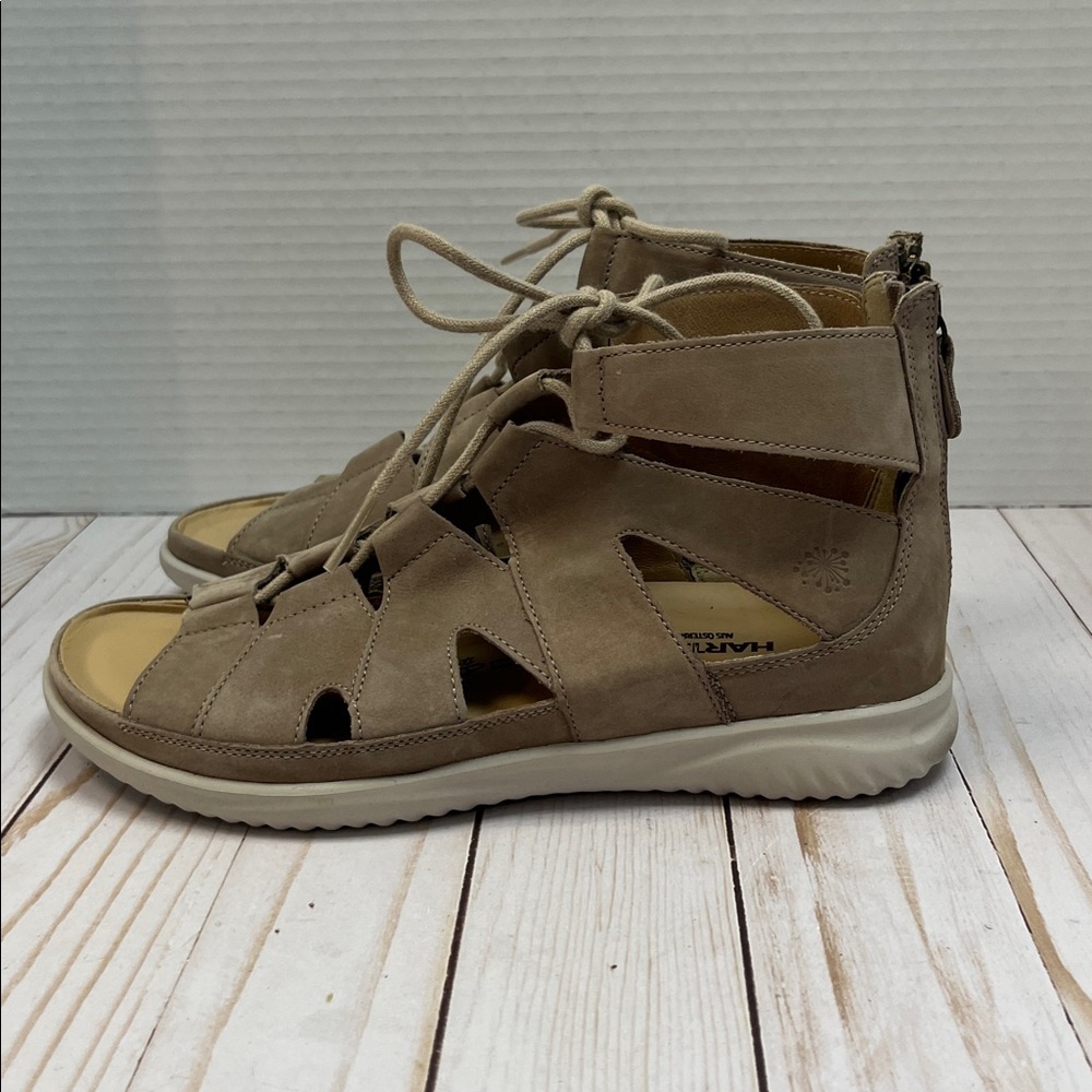 Hartjes Austria gladiator sandals. Zip & lace. Comfort insole. Suede.EUC.Size 37 - Picture 3 of 9